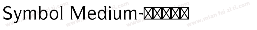 Symbol Medium字体转换